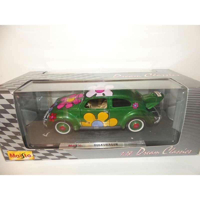 VW COCCINELLE 1951 FLOWER POWER MAISTO 1:18