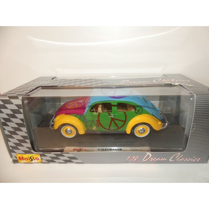 VW COCCINELLE 1951 PEACE AND LOVE MAISTO 1:18