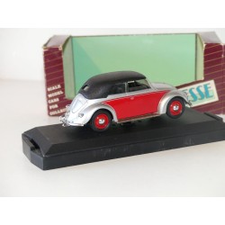 VW COCCINELLE CABRIOLET 1949 Gris et Rouge VITESSE 411 1:43