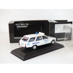 PEUGEOT 504 BREAK 1975 AMBULANCE SAMU LYON MEDECIN MINICHAMPS 1:43 transformé