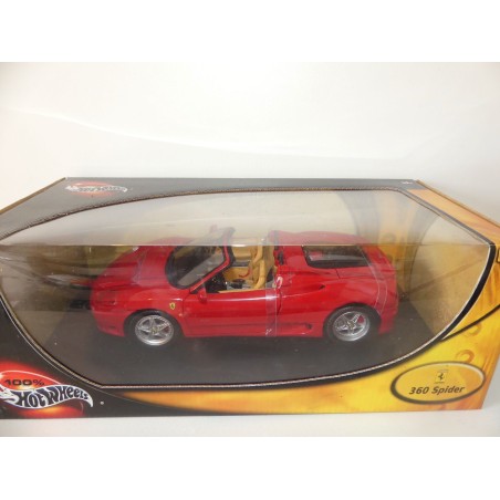FERRARI 360 SPIDER Rouge HOTWHEELS 1:18