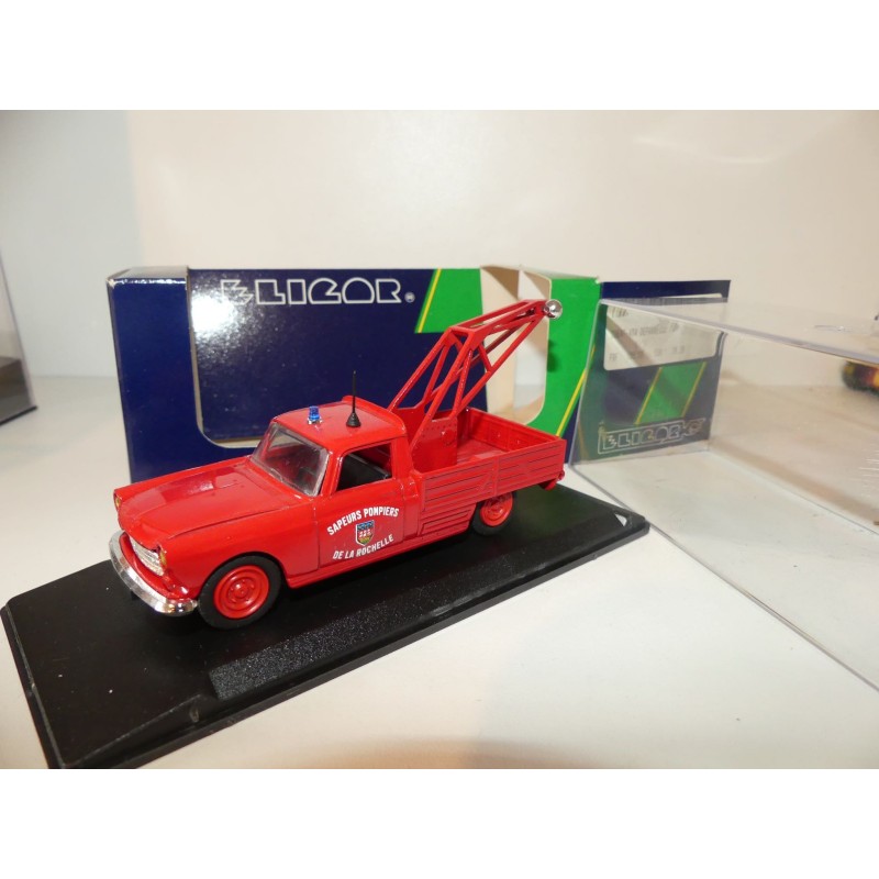 PEUGEOT 404 PICK UP DEPANNEUSE POMPIERS DE LA ROCHELLE ELIGOR 1:43