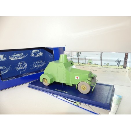 VOITURE TINTIN N°37 AUTOMITRAILLEUSE BLINDEE DU LOTUS BLEU ATLAS 1:43
