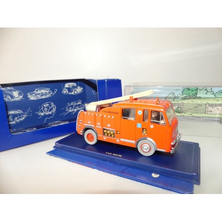 VOITURE TINTIN NÂ°42 LE CAMION DES POMPIERS DE L'ILE NOIRE ATLAS 1:43
