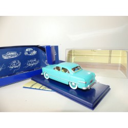 VOITURE TINTIN N°49 FORD CUSTOM TURQUOISE D'OBJECTIF LUNE ATLAS 1:43