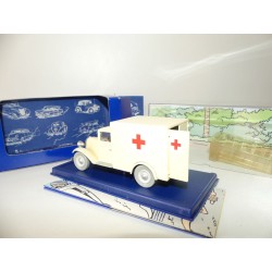 VOITURE TINTIN N°56 AMBULANCE DE L'ASILE DANS CIGARES DES PHARAONS ATLAS 1:43