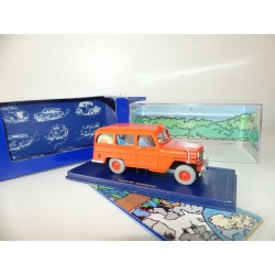 VOITURE TINTIN N°57 JEEP POMPIERS WILLYS OVERLAND ATLAS 1:43