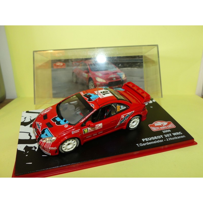 PEUGEOT 307 WRC RALLYE MONTE CARLO 2006 T. GARDEMEISTER ALTAYA 1:43 3ème