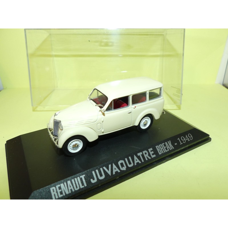 RENAULT JUVAQUATRE BREAK 1949 CrÃ¨me UNIVERSAL HOBBIES Collection M6 1:43