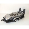 MERCEDES CLK-GTR + REMORQUE PORTE VOITURE MAISTO 1:26 sans boite VOIR PHOTOS