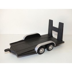 MERCEDES CLK-GTR + REMORQUE PORTE VOITURE MAISTO 1:26 sans boite VOIR PHOTOS