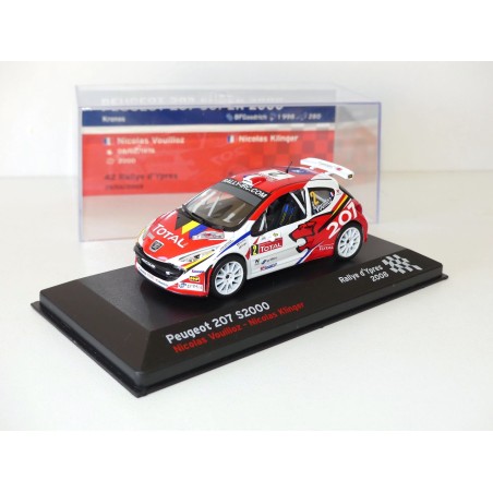 PEUGEOT 207 S2000 RALLYE D'YPRES 2008 N. VOUILLOZ ALTAYA 1:43 2ème