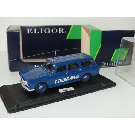 PEUGEOT 404 BREAK GENDARMERIE Grande Antenne ELIGOR 1:43 Modèle Transformé