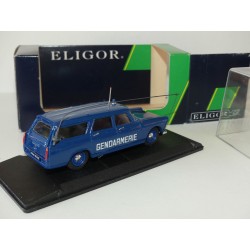 PEUGEOT 404 BREAK GENDARMERIE Grande Antenne ELIGOR 1:43 Modèle Transformé