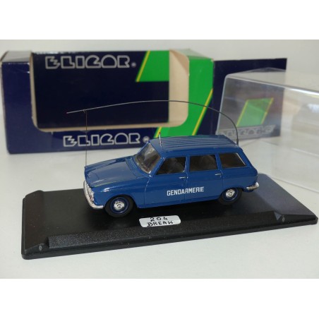 PEUGEOT 204 BREAK GENDARMERIE Grande Antenne ELIGOR 1362 1:43 Modèle Transformé