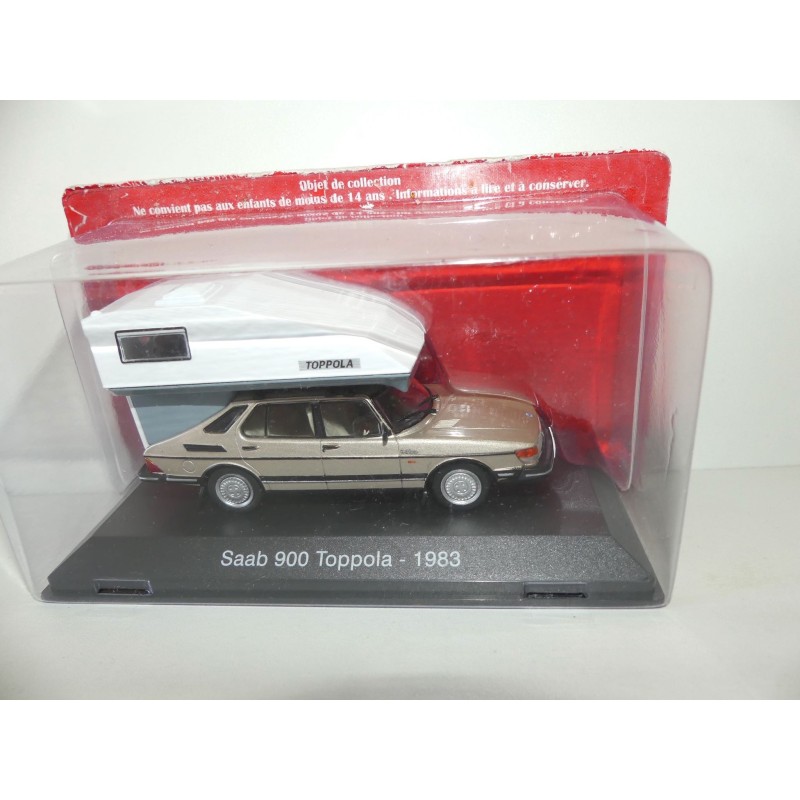 CAMPING CAR SAAB 900 TOPPOLA 1983 IXO PRESSE 1:43