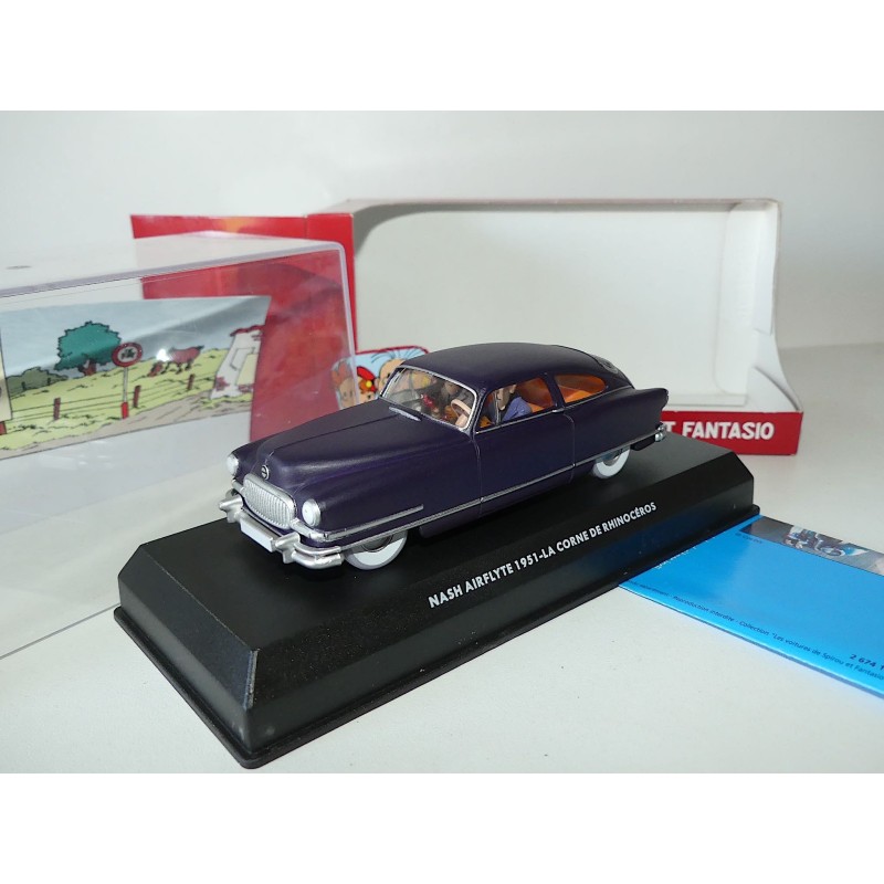 NASH AIRFLYTE 1951 La corne de Rhinoceros SPIROU ET FANTASIO ATLAS 1:43