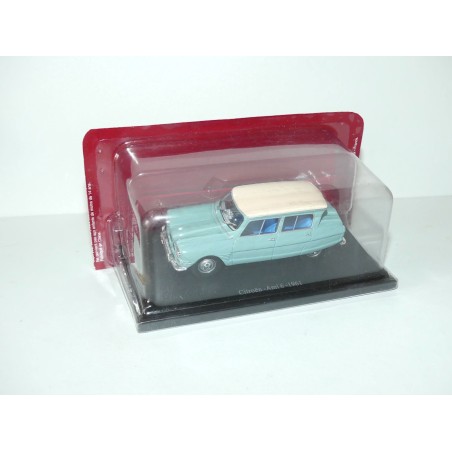 CITROEN AMI 6 1961 Bleu et toit Blanc UNIVERSAL HOBBIES 1:43 sous blister