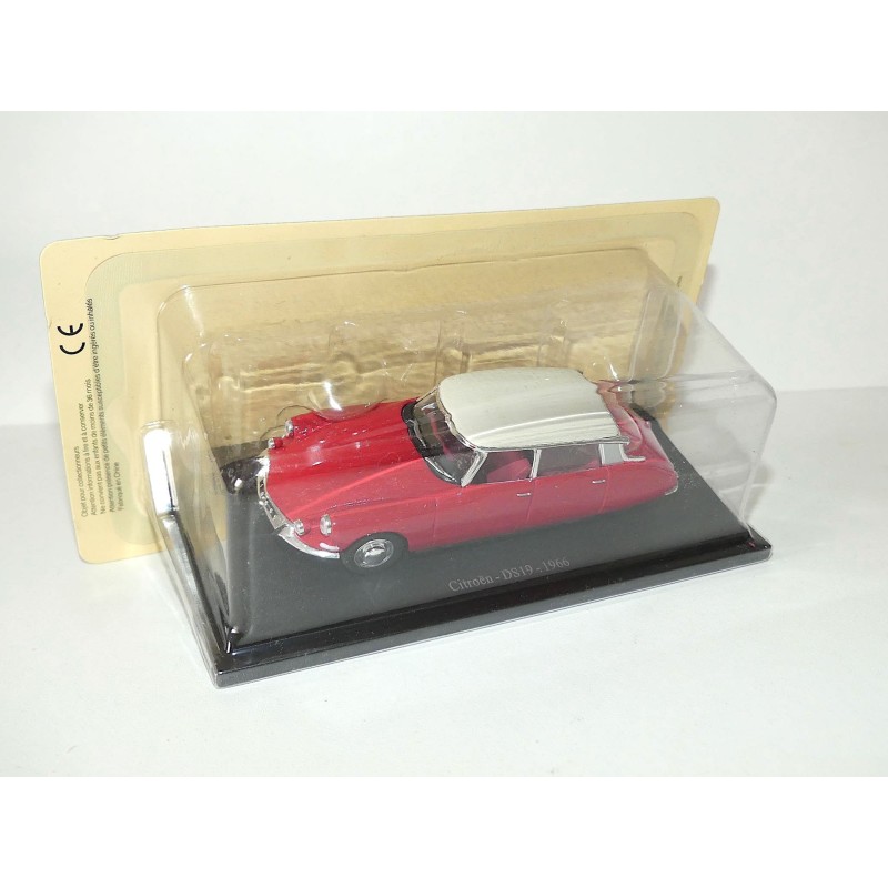 CITROEN DS 19 1966 Rouge Toit Blanc UNIVERSAL HOBBIES 1:43 blister