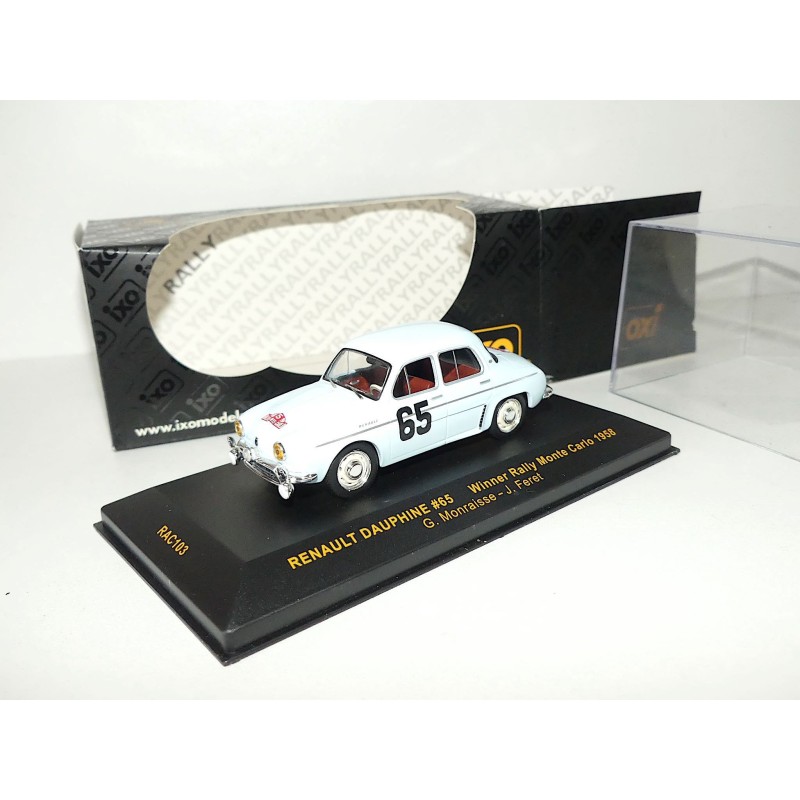 RENAULT DAUPHINE NÂ°65 RALLYE MONTE CARLO 1958 IXO RAC103 1:43 1er