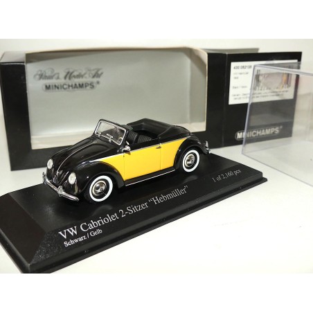 VW COCCINELLE HEBMULLER 1949 Noir et Jaune MINICHAMPS 1:43