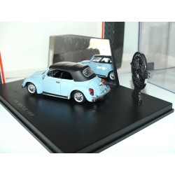 VW COCCINELLE 1303 CABRIOLET CAPOTÉ Bleu UNIVERSAL HOBBIES 1:43