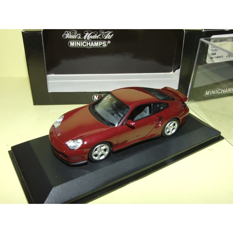 PORSCHE 911 TURBO 996 1999 Bordeaux Red Metallic MINICHAMPS 1:43