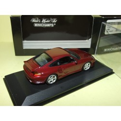 PORSCHE 911 TURBO 996 1999 Bordeaux Red Metallic MINICHAMPS 1:43