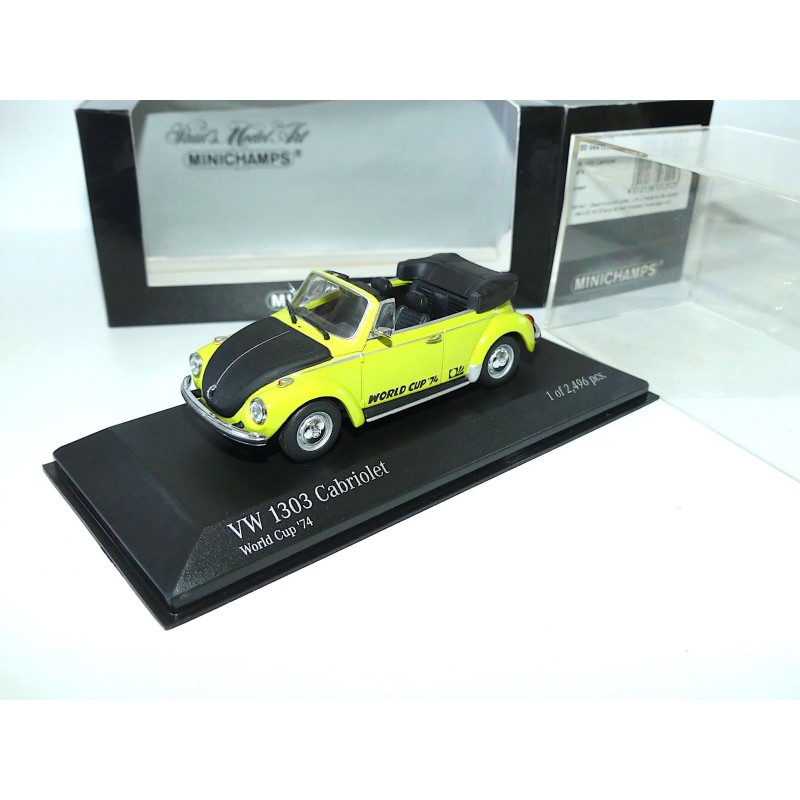 VW COCCINELLE 1303 CABRIOLET WORLD CUP 1974 Vert et Noir MINICHAMPS 1:43