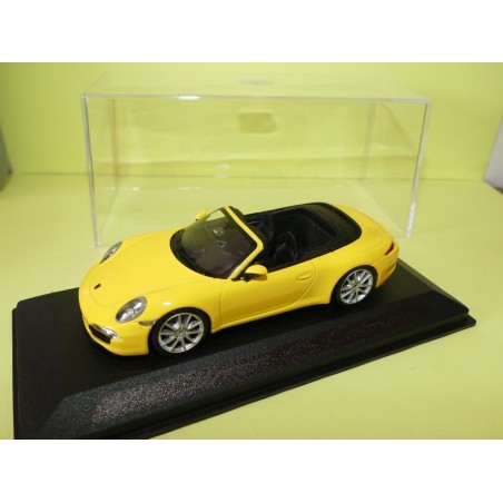 PORSCHE 911 CARRERA 4S CABRIOLET 991 Jaune MINICHAMPS 1:43