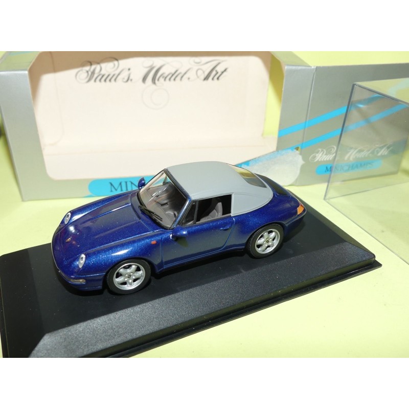 PORSCHE 911 CABRIOLET CapotÃ© 993 1994 Bleu Blue MINICHAMPS 1:43