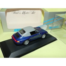 PORSCHE 911 CABRIOLET CapotÃ© 993 1994 Bleu Blue MINICHAMPS 1:43