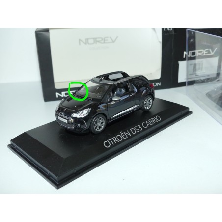 CITROEN DS3 CABRIOLET 2013 Noir NOREV 1:43 imperfection