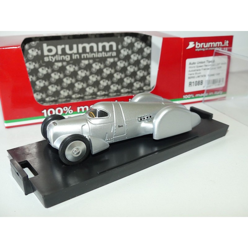 AUTO UNION TYPE B 1935 Voiture de Records H. STUCK BRUMM R108B 1:43