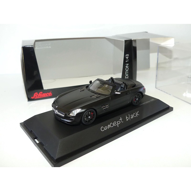 MERCEDES SLS ROADSTER AMG CONCEPT BLACK Noir Mat SCHUCO 1:43
