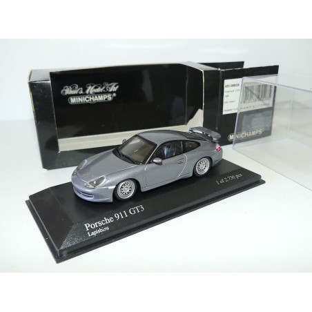 PORSCHE 911 GT3 996 1998 Gris Grey Lapisblau MINICHAMPS 1:43