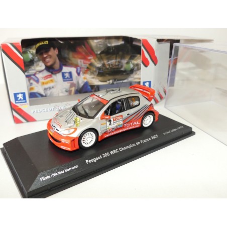 PEUGEOT 206 WRC RALLYE D'ALSACE 2005 BERNARDINI NOREV 1:43 1er