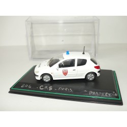PEUGEOT 206 CRS DE PARIS PARADCAR 1:43