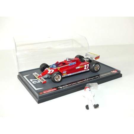 FERRARI 126 CK GP DE MONACO 1981 G. VILLENEUVE BRUMM 1:43 avec le pilote en figurine