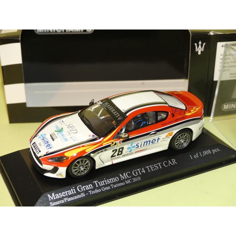 MASERATI GRAN TURISMO MC GT4 TEST CAR NÂ°32 2010 SICART  MINICHAMPS 1:43