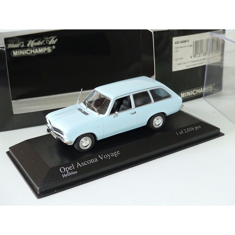 OPEL ASCONA A VOYAGE 1970 Bleu MINICHAMPS 1:43
