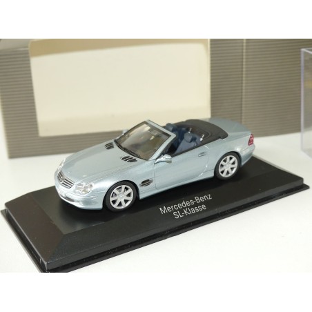 MERCEDES CLASSE SL Phase 1 R230 Gris Bleuté MINICHAMPS 1:43