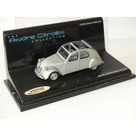 CITROEN 2CV Gris Clair Toit Ouvert VITESSE 1:43