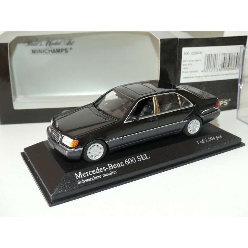 MERCEDES 600 SEL W140 1991 Noir MINICHAMPS 1:43