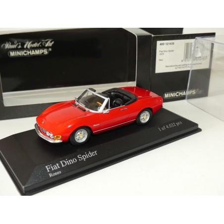 FIAT DINO SPIDER Rouge MINICHAMPS 1:43