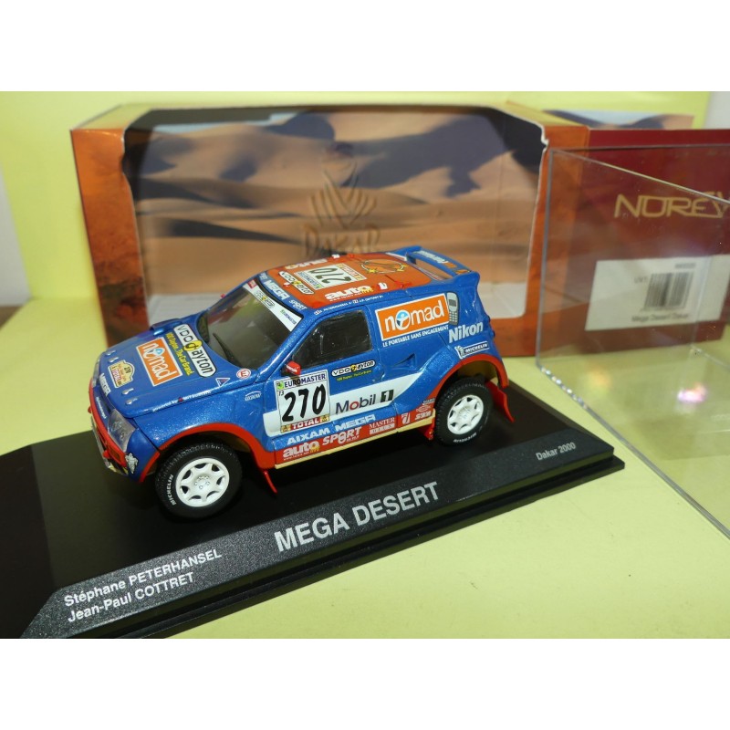 MEGA DESERT NÂ°210 RALLYE PARIS DAKAR S. PETERHANSEL NOREV 1:43 2Ã¨me