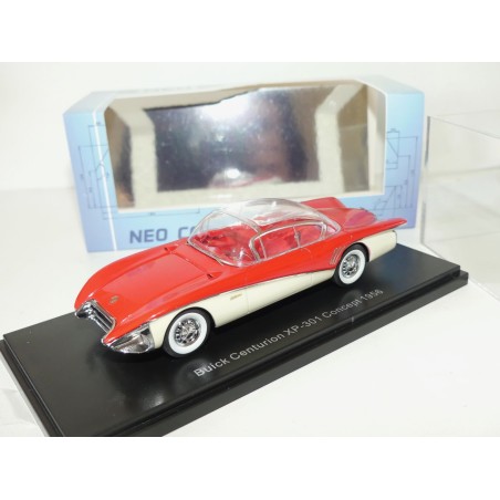 BUICK CENTURION XP-301 CONCEPT 1956 Rouge et blanc NEO CONCEPT 1:43