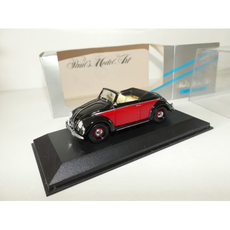 VW COCCINELLE CABRIOLET Noir et Rouge MINICHAMPS 1:43