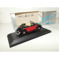 VW COCCINELLE CABRIOLET Noir et Rouge MINICHAMPS 1:43