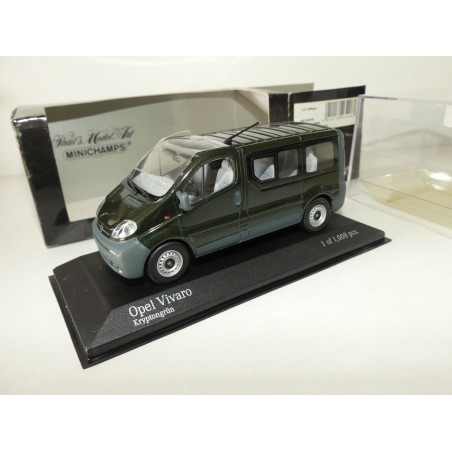 OPEL VIVARO VITRÉ MINI BUS Vert Foncé MINICHAMPS 1:43